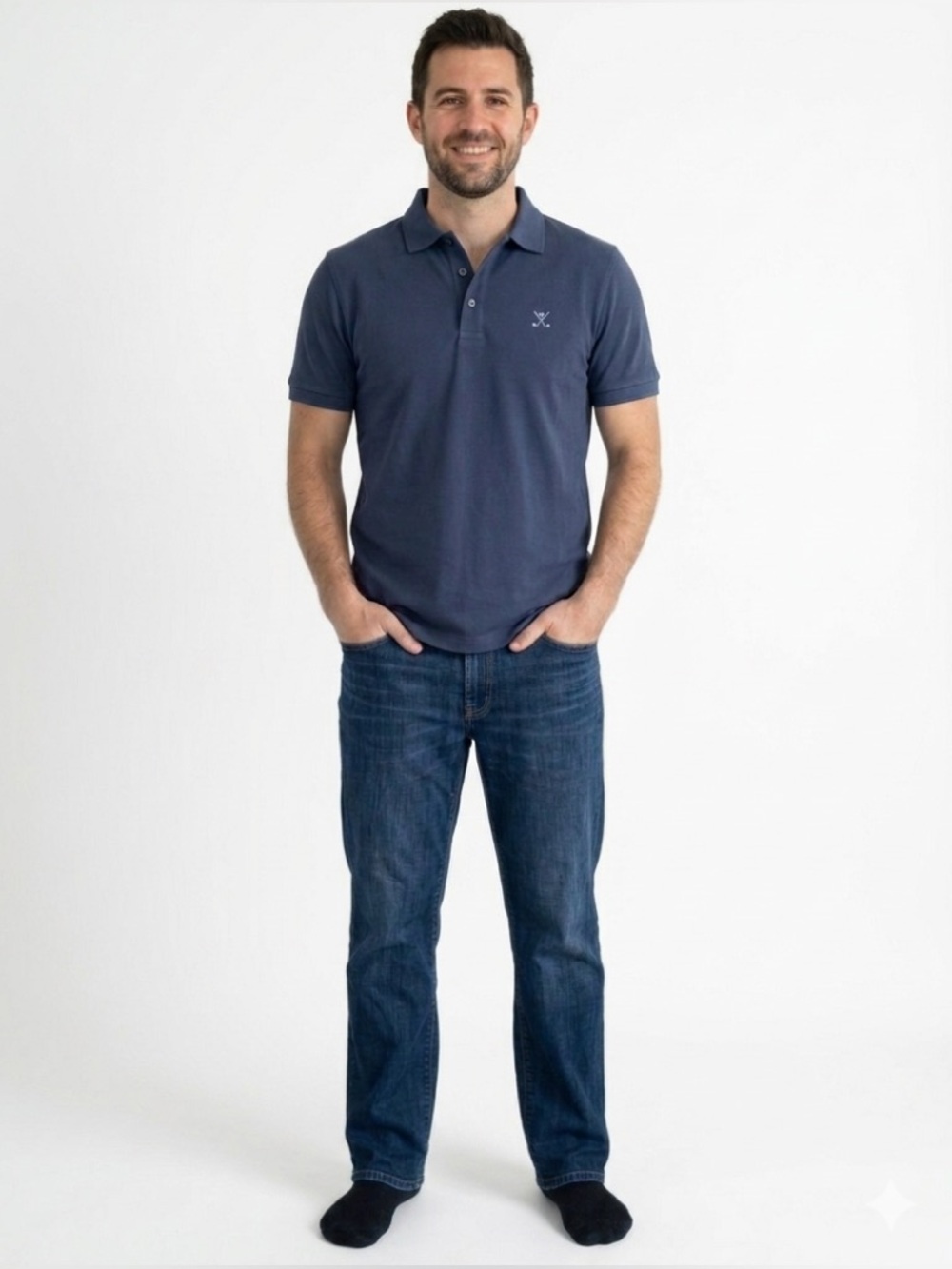Lucky Brand Men Indigo Blue Denim363 Straight Jeans 32x30 Inches